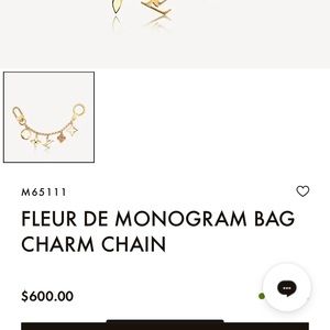 FLEUR DE MONOGRAM BAG CHARM CHAIN made by Louis Vuitton